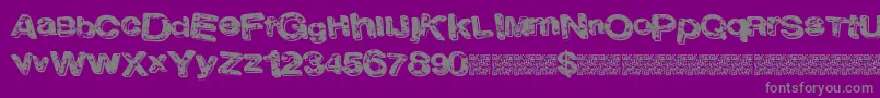 Lateclub-Schriftart – Graue Schriften auf violettem Hintergrund