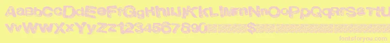 Lateclub Font – Pink Fonts on Yellow Background