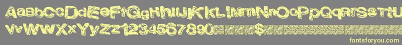 Lateclub Font – Yellow Fonts on Gray Background