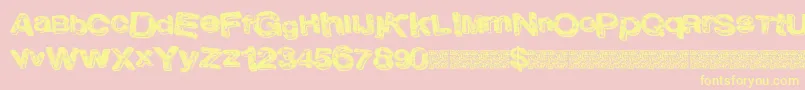 Lateclub Font – Yellow Fonts on Pink Background