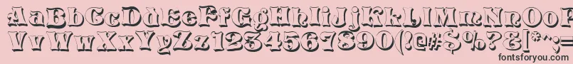 VivianShadow Font – Black Fonts on Pink Background