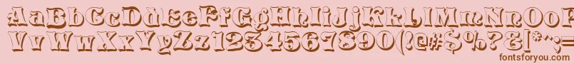 VivianShadow Font – Brown Fonts on Pink Background