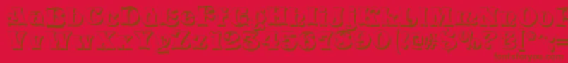 VivianShadow Font – Brown Fonts on Red Background