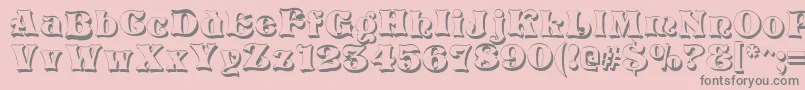 VivianShadow Font – Gray Fonts on Pink Background