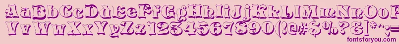 VivianShadow Font – Purple Fonts on Pink Background