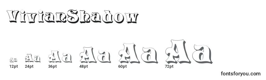 Размеры шрифта VivianShadow
