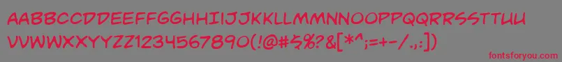 Unmaskedbb Font – Red Fonts on Gray Background