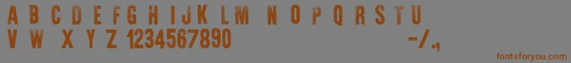 WarIsOver Font – Brown Fonts on Gray Background