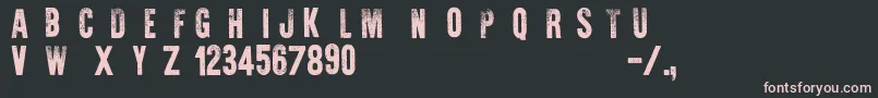 WarIsOver Font – Pink Fonts on Black Background
