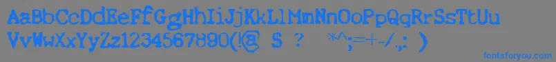Шрифт ErnstRegular – синие шрифты на сером фоне