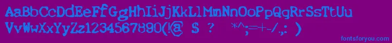 ErnstRegular-fontti – siniset fontit violetilla taustalla