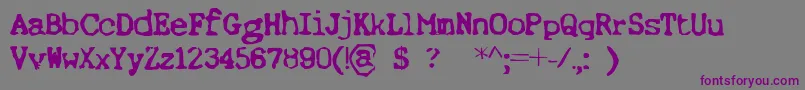 ErnstRegular Font – Purple Fonts on Gray Background