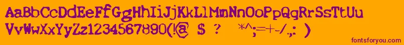 ErnstRegular Font – Purple Fonts on Orange Background