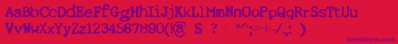 ErnstRegular Font – Purple Fonts on Red Background