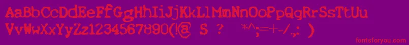 ErnstRegular Font – Red Fonts on Purple Background