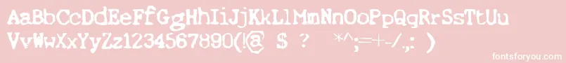 ErnstRegular-Schriftart – Weiße Schriften auf rosa Hintergrund