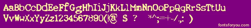 ErnstRegular Font – Yellow Fonts on Purple Background