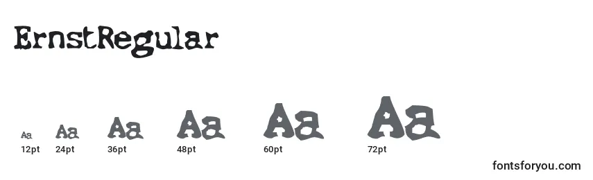 ErnstRegular font sizes