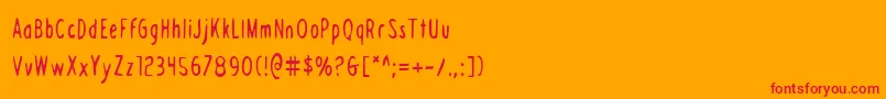 Draftingboardc Font – Red Fonts on Orange Background