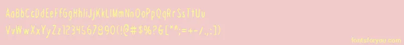 Draftingboardc Font – Yellow Fonts on Pink Background