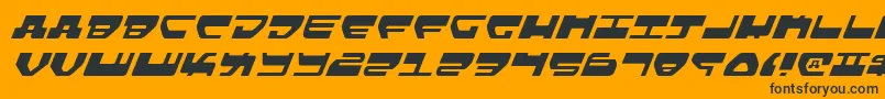 Шрифт LoveladiesLightItalic – чёрные шрифты на оранжевом фоне