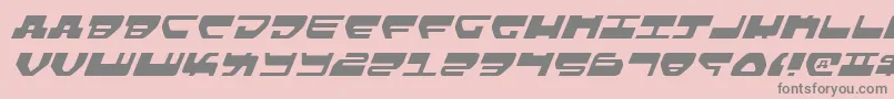 LoveladiesLightItalic-fontti – harmaat kirjasimet vaaleanpunaisella taustalla