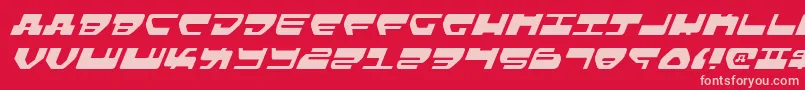 LoveladiesLightItalic Font – Pink Fonts on Red Background