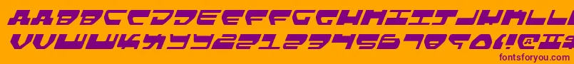 Police LoveladiesLightItalic – polices violettes sur fond orange
