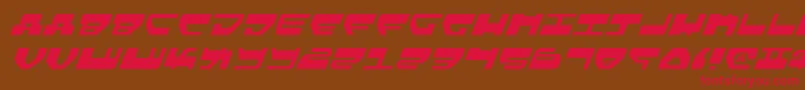LoveladiesLightItalic Font – Red Fonts on Brown Background