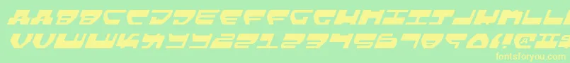 LoveladiesLightItalic Font – Yellow Fonts on Green Background