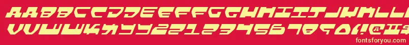 LoveladiesLightItalic Font – Yellow Fonts on Red Background