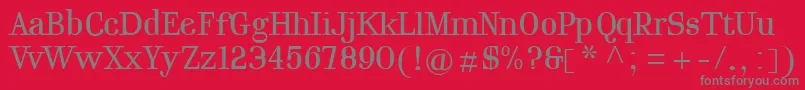 Selfa Font – Gray Fonts on Red Background