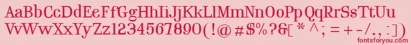 Selfa Font – Red Fonts on Pink Background