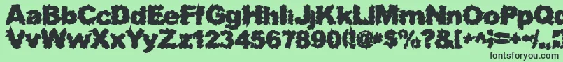 SurfPunxHeavy Font – Black Fonts on Green Background