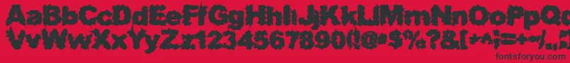 SurfPunxHeavy Font – Black Fonts on Red Background