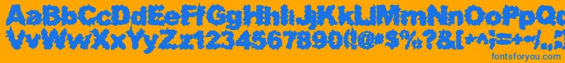 SurfPunxHeavy Font – Blue Fonts on Orange Background