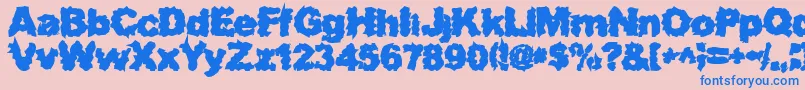 SurfPunxHeavy Font – Blue Fonts on Pink Background