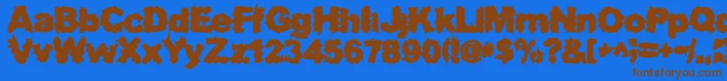 SurfPunxHeavy Font – Brown Fonts on Blue Background
