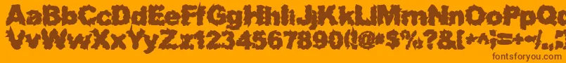 SurfPunxHeavy Font – Brown Fonts on Orange Background