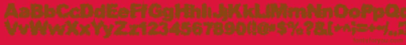 SurfPunxHeavy Font – Brown Fonts on Red Background