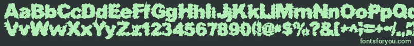 SurfPunxHeavy-Schriftart – Grüne Schriften auf schwarzem Hintergrund