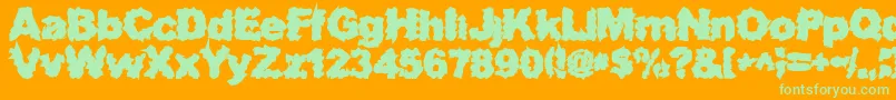 SurfPunxHeavy Font – Green Fonts on Orange Background