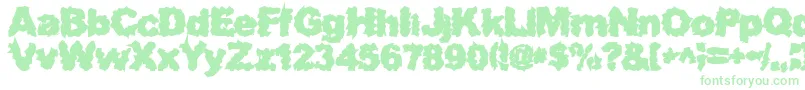 SurfPunxHeavy Font – Green Fonts on White Background