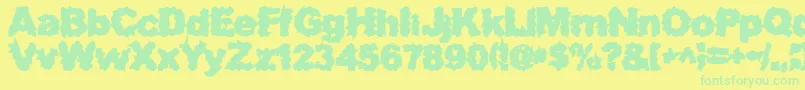 Шрифт SurfPunxHeavy – зелёные шрифты на жёлтом фоне