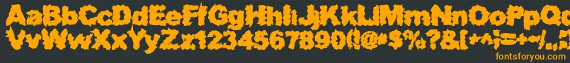 SurfPunxHeavy Font – Orange Fonts on Black Background
