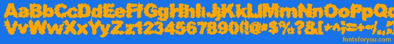 SurfPunxHeavy Font – Orange Fonts on Blue Background