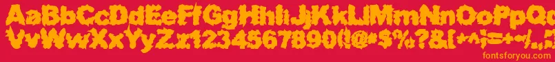 SurfPunxHeavy Font – Orange Fonts on Red Background