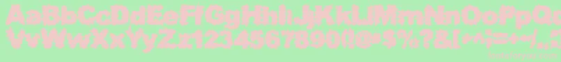 SurfPunxHeavy Font – Pink Fonts on Green Background