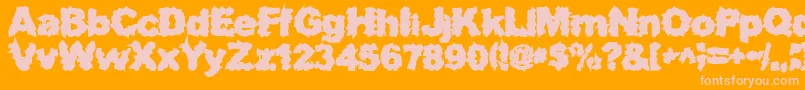SurfPunxHeavy Font – Pink Fonts on Orange Background