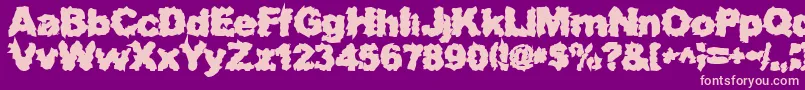 SurfPunxHeavy Font – Pink Fonts on Purple Background